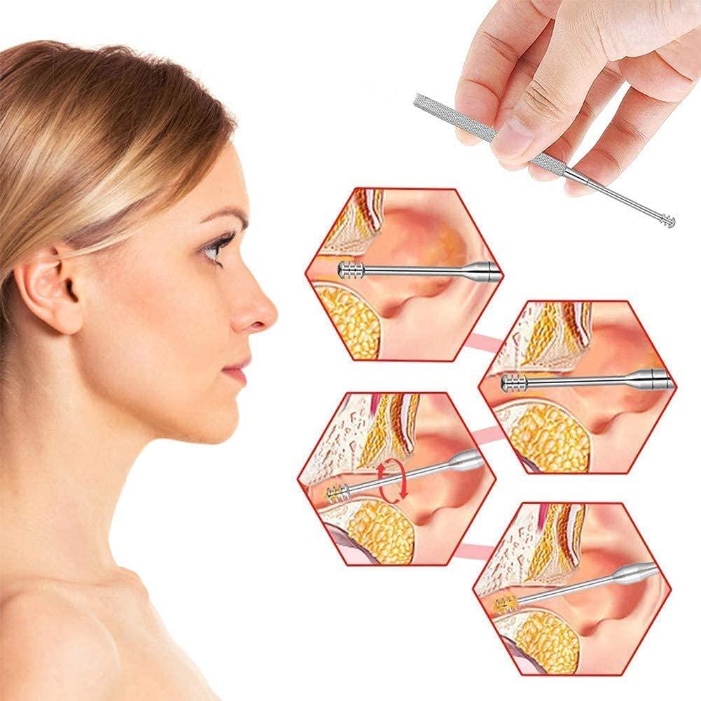 6 Pieces Ear Wax Removal Stainless Steel Kit