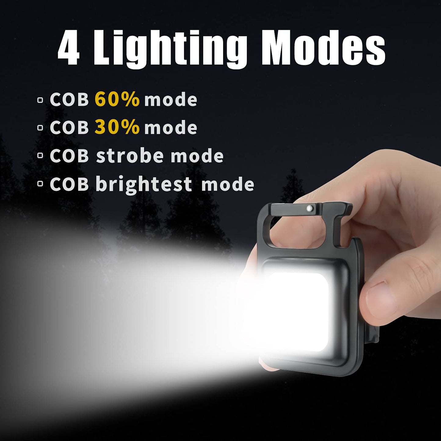 Mini LED COB Flashlight Keychain