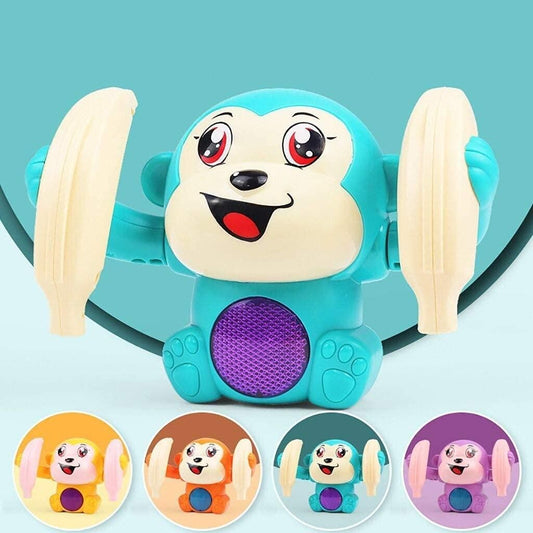 Dancing and Spinning Rolling Doll Tumble Monkey Toy Voice Control Banana Monkey
